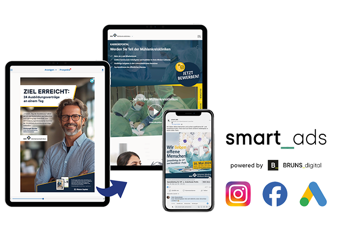 Crossmediale Kampagne BRUNS_digital smart_ads